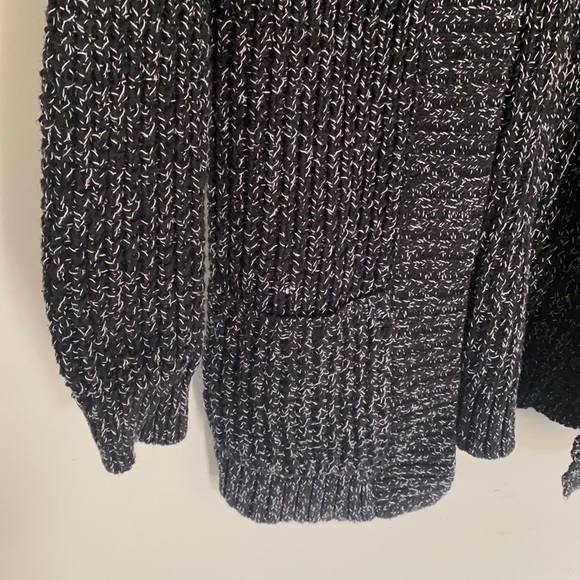 Express Knit Cardigan Sweater - Black & White - XS - Picture 3 of 7